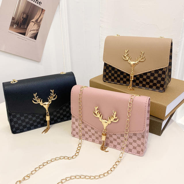 Women Fashion Tassel Chain Small Square Shoulder Messenger