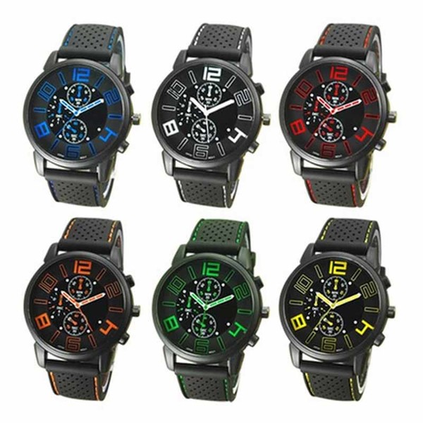 casual quartz analog silicone