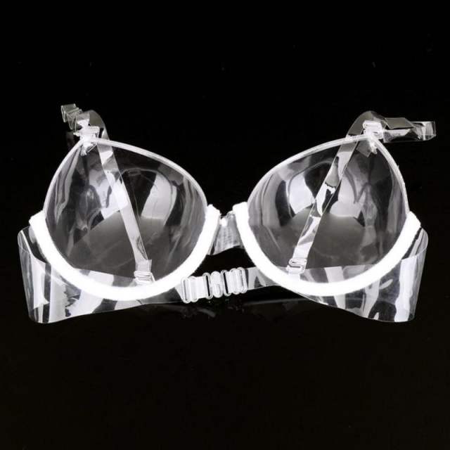 transparent bra women fashion disposable clear push up bra strap invisible  plastic bras underwear transparent bras