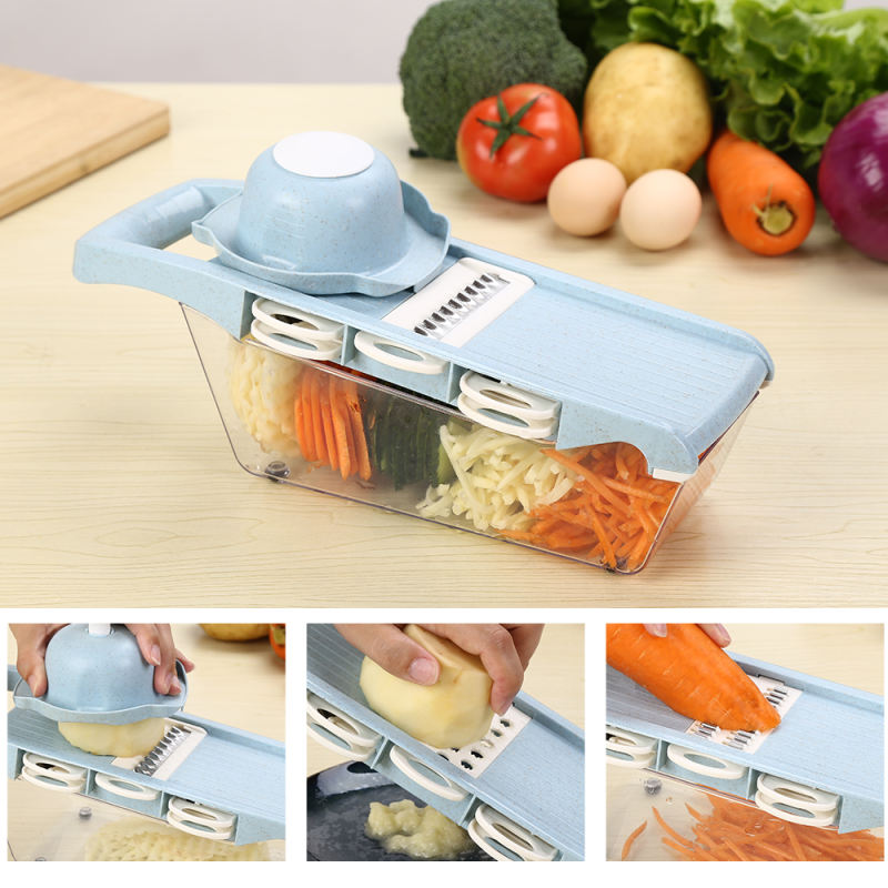 Vegetable Cutter with Steel Blade Mandoline Slicer Potato Peeler