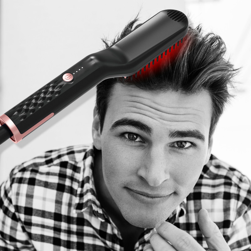 Buy 2 In 1 Electric Brush Hair Straightener For Men Straightening