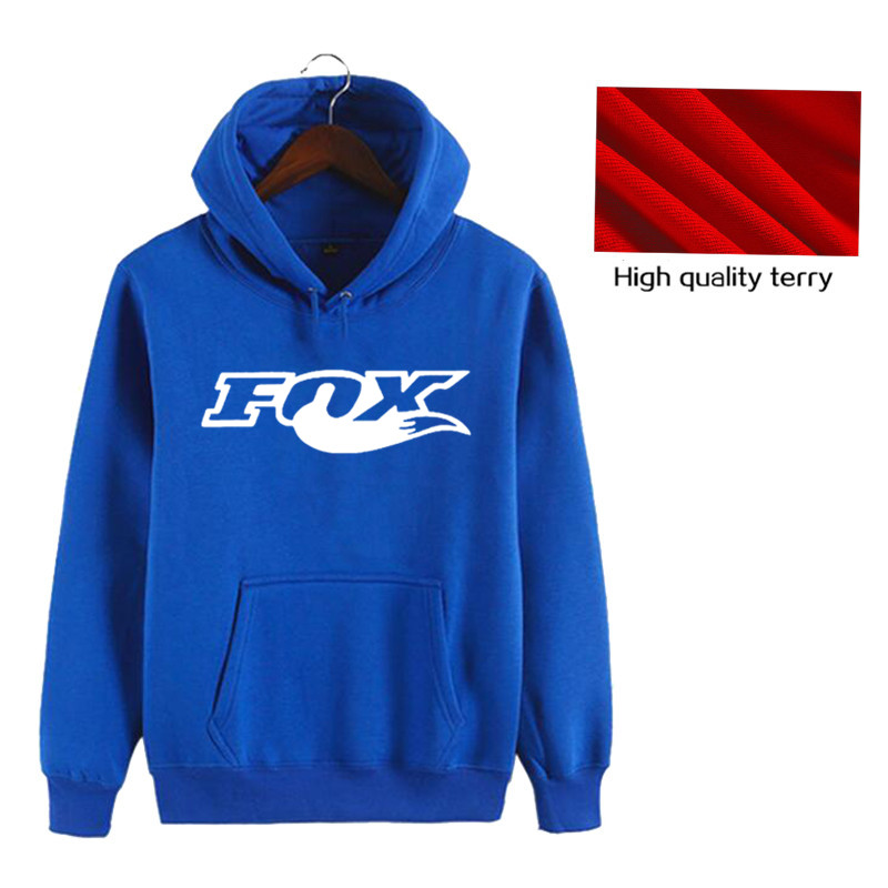 red white and blue fox hoodie