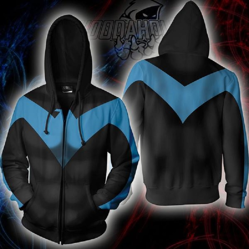 nightwing zip up hoodie