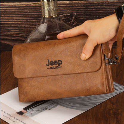 JEEP BULUO Brand PU Leather Clutch Bag In Three Colors, New Style Men's  Wallet, Long Card Bag, Men's Wallet, Zipper, Large Capac