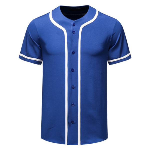 Mens Solid Color Button Down Baseball Jersey Team Uniform Hip Hop Baseball  T Shirt Harajuku Streetwear Tee Shirt