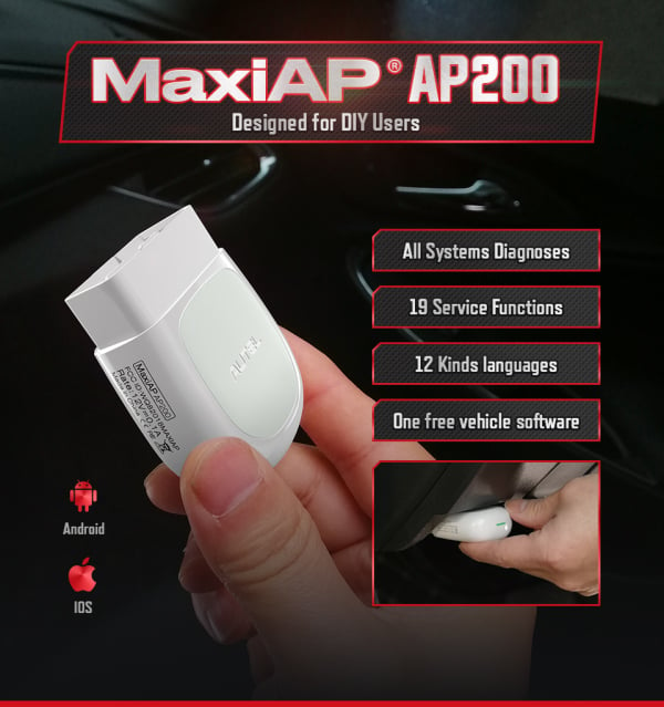  Autel MaxiAP AP200 Obd2 Scanner Auto OBDII Diagnostic Scan Tool  for iOS & Android, Full System Car Check Engine Light Code Reader with  Service Functions : Automotive