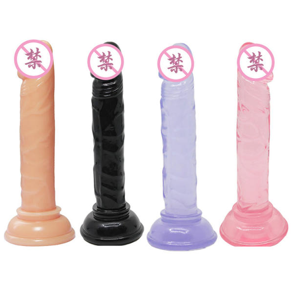 Sucker Crystal Small Dildo Female Erotic Masturbation Device Female Sex Toy  Erotic Backyard Anal Plug