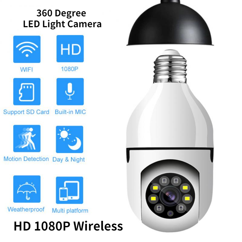 Led light bulb with best sale wireless 360 degree ip camera