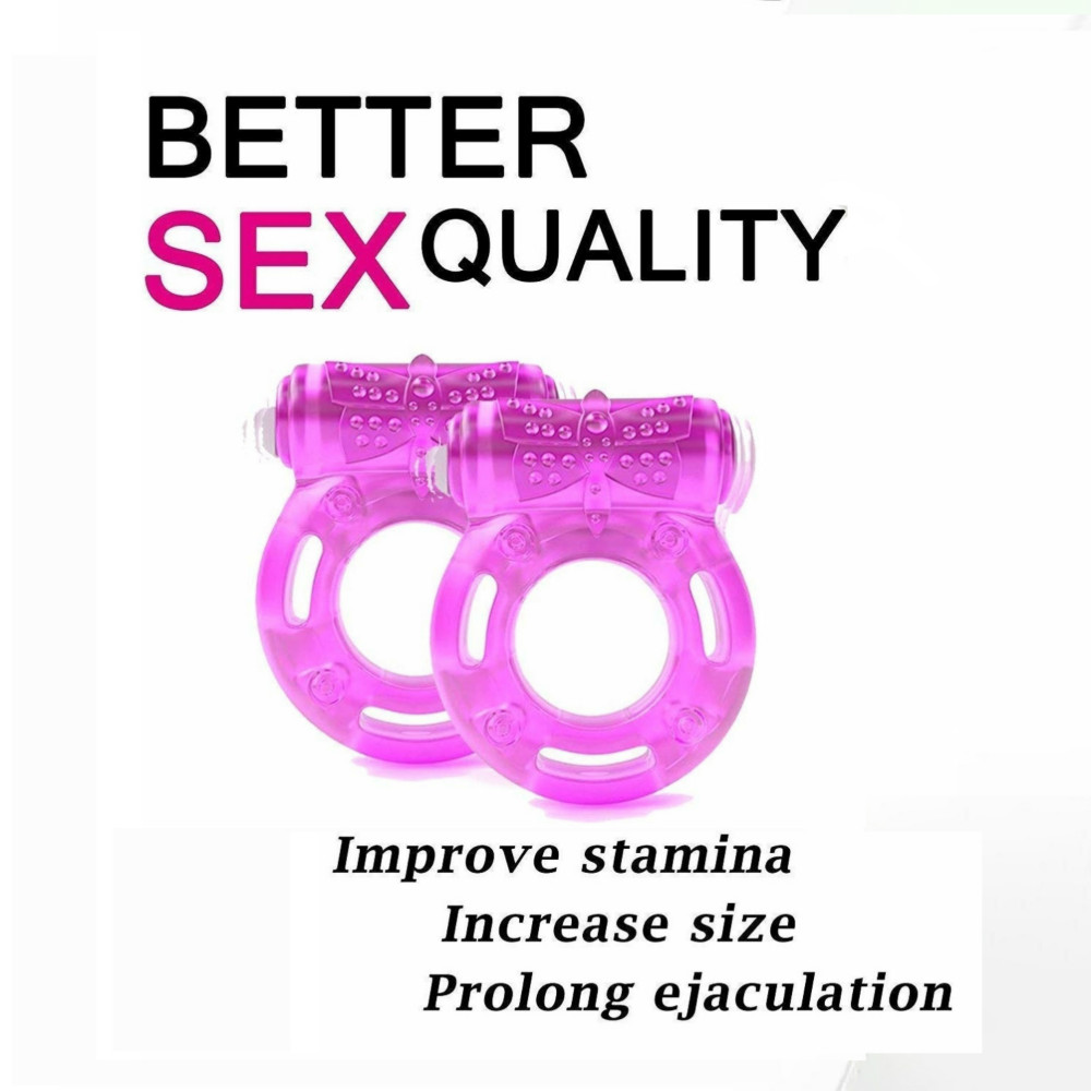 Couple Sexy Toy Elastic Delay Ring Vibrating Cock Stretchy Intense