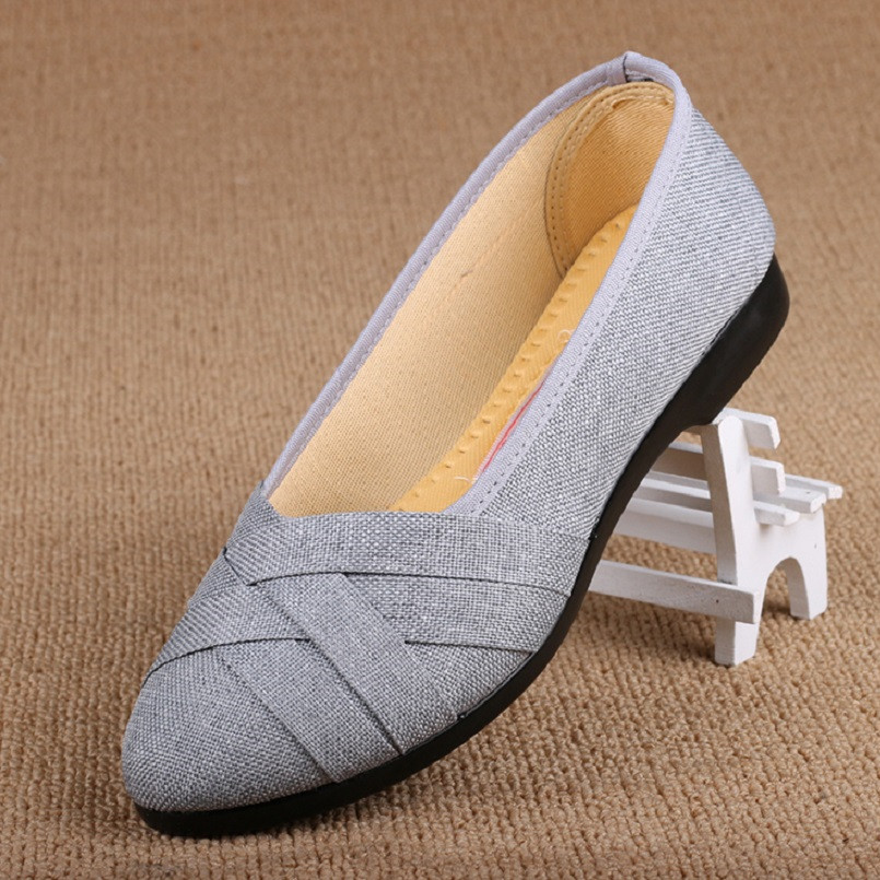 ladies silver flat shoes