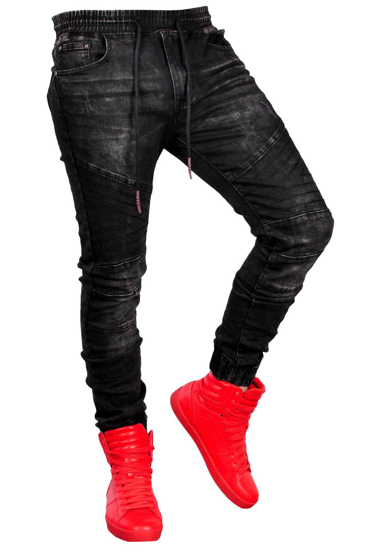 black jeans joggers men