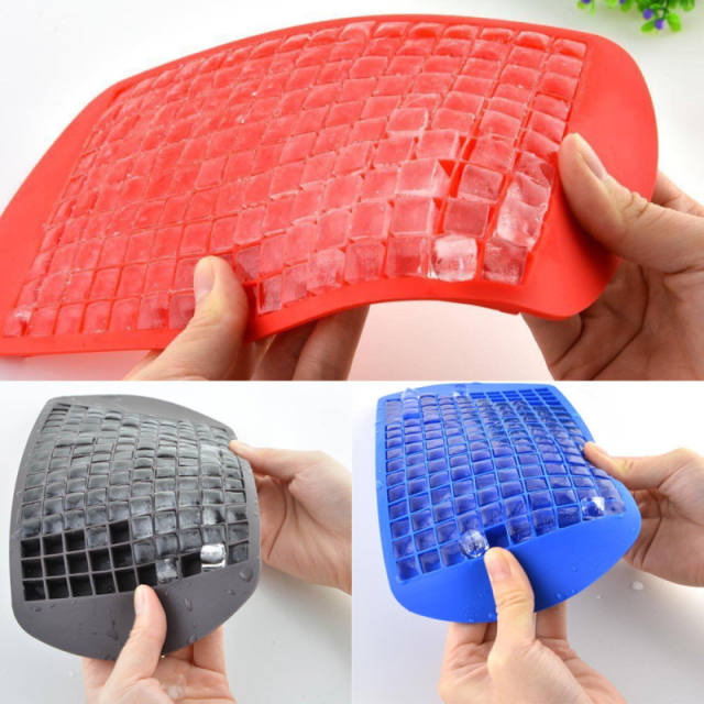 160 Ice Tray Ice Cubes Frozen Mini Cube Silicone Mold Maker For