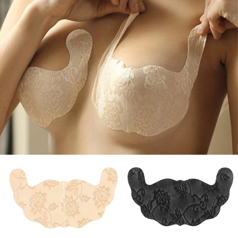Women Breast Pad Lace Invisible Bra Disposable Chest Sticker