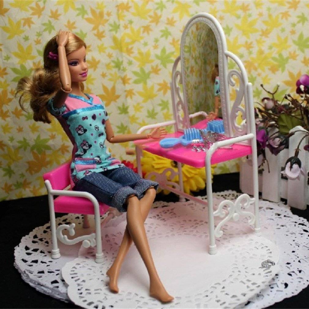 barbie vanity table and chair