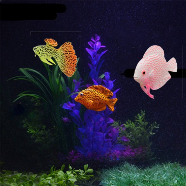 1PC Artificial Simulation Luminous Silicone Faux Fake Gold Fish Aquarium  Fish Tank Decor Orname Gift-Aquarium Accessories
