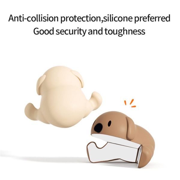 4pcs/pack Cartoon Dog Shaped Silicone Anti-collision Table Corner Protector  For Child Safety, Coffee Table, Desk Edge Cover