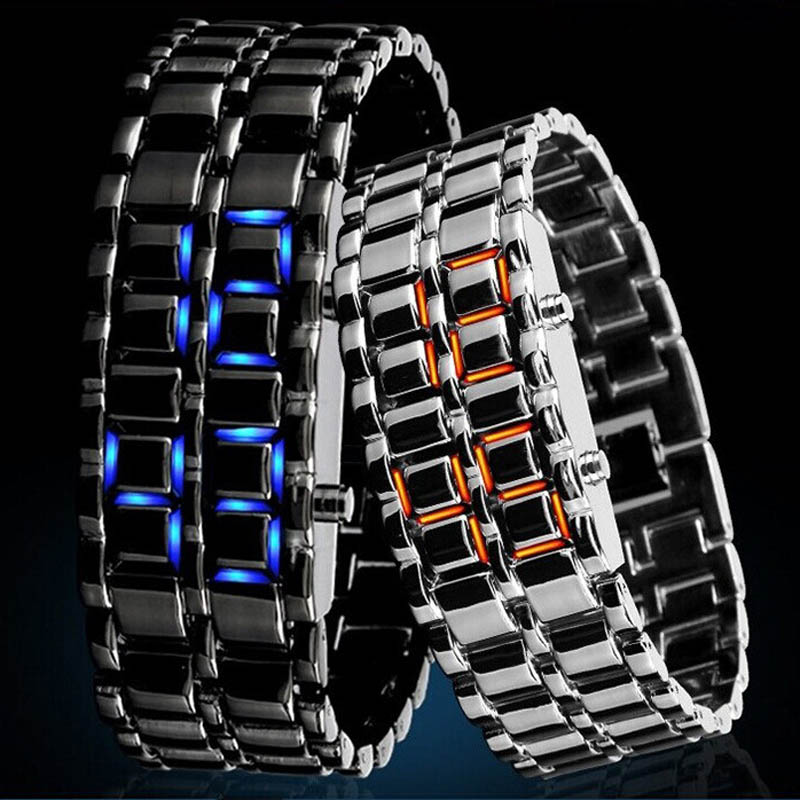 Iron Samurai LED Clock Puts A Faceless Watch Around Your Wrist
